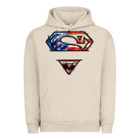 Pigment French Oak super american flag logo Urban Hoodie - LillyAllenDesigns
