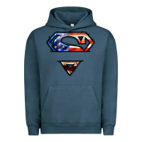 Pigment Midnight Navy super american flag logo Urban Hoodie - LillyAllenDesigns