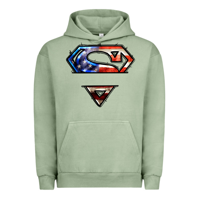 Super American Flag Logo Urban Hoodie by LillyAllenDesigns | Teevron