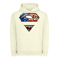 Pigment Pistachio super american flag logo Urban Hoodie - LillyAllenDesigns