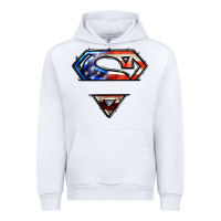 White super american flag logo Urban Hoodie - LillyAllenDesigns