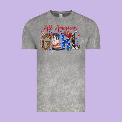 All American Girl Vintage Tee Designed By Nancycooperartshop