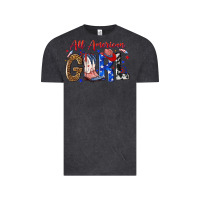 Vintage Black all american girl Vintage Tee - NancyCooperArtShop