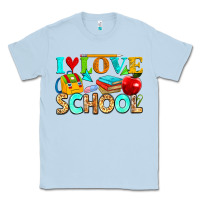 Dusty Blue i love school Classic Tee - NancyCooperArtShop