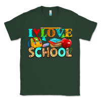 Sports Green i love school Classic Tee - NancyCooperArtShop