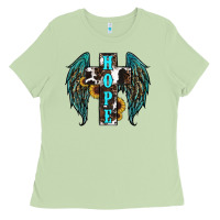 Matcha Western Wings Cross Hope Ladies Tee - RanaPortraitStore