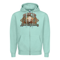 Seafoam Chasin you like a shot of whiskey bull skull Zipper Hoodie - HowdyJamesFarm