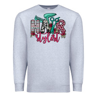 Heather Grey hair stylist Premium Sweatshirt - OliviaCreatesArt