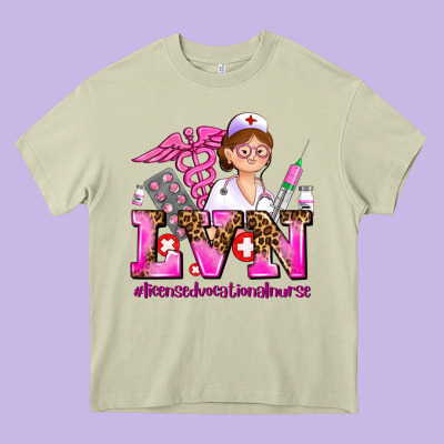 Lvn Licensed Vocational Nurse Heavy Core Tee Designed By Adodesignshop