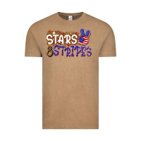 Vintage Coffee stars and stripes Vintage Tee - NancyCooperArtShop