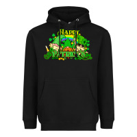 Black St. Patrick's Day gnomes Heavyweight Hoodie - HowdyJamesFarm
