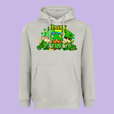 St. Patrick's Day Gnomes Heavyweight Hoodie Designed By Howdyjamesfarm
