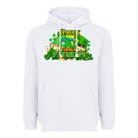 White St. Patrick's Day gnomes Heavyweight Hoodie - HowdyJamesFarm