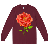 Burgundy All A Twitter Rose Long Sleeve Tee - LillyAllenDesigns