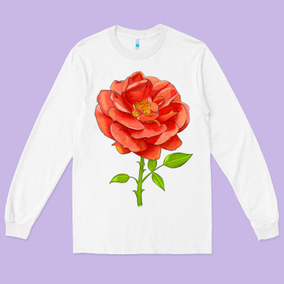All A Twitter Rose Long Sleeve Tee Designed By Lillyallendesigns