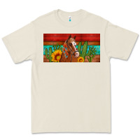 Aztec Horse Cactus And Sunflowers License Plate Template Premium Tee | Teevron