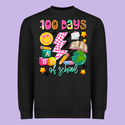 100 Days Of School Heavyweight Sweatshirt Designed By Artiststas