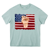 Arona american flag with hand Heavy Core Tee - Artiststas