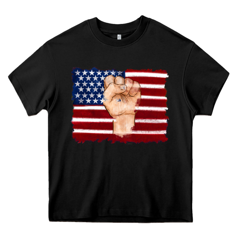 American Flag With Hand Heavy Core Tee by Artiststas | Teevron