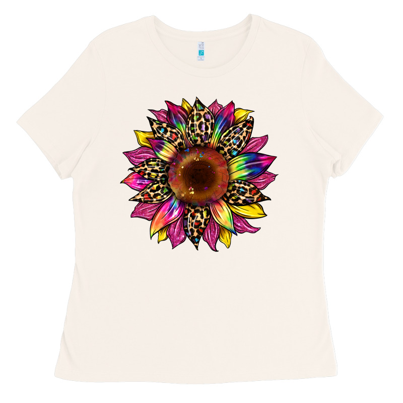Tie Dye Leopard Sunflower Ladies Tee by Artiststas | Teevron
