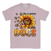 Lilac life is better with dogs sunflower Classic Tee - MaliasSmallBusiness