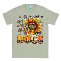 Life Is Better With Dogs Sunflower Classic Tee | Teevron
