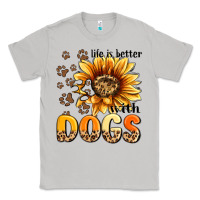 Moon Dust life is better with dogs sunflower Classic Tee - MaliasSmallBusiness