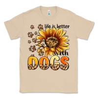 Mushroom life is better with dogs sunflower Classic Tee - MaliasSmallBusiness