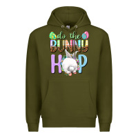 Army Green Do the bunny hop Easter Day Premium Hoodie - HowdyJamesFarm