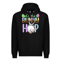 Black Do the bunny hop Easter Day Premium Hoodie - HowdyJamesFarm