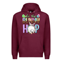 Burgundy Do the bunny hop Easter Day Premium Hoodie - HowdyJamesFarm