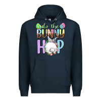 Navy Do the bunny hop Easter Day Premium Hoodie - HowdyJamesFarm