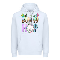 White Do the bunny hop Easter Day Premium Hoodie - HowdyJamesFarm