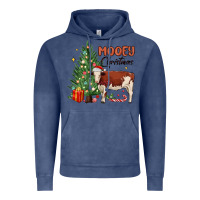 Vintage Denim mooey christmas Vintage Hoodie - MaliasSmallBusiness