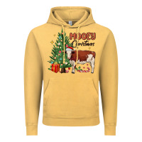 Vintage Mustard mooey christmas Vintage Hoodie - MaliasSmallBusiness