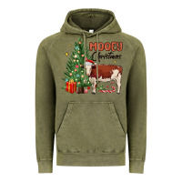 Vintage Olive mooey christmas Vintage Hoodie - MaliasSmallBusiness