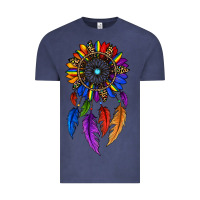 Vintage Denim pride sunflower dreamcatcher Vintage Tee - JahusDesignShop