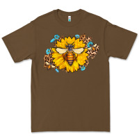 Cacao bee sunflower leopard Premium Tee - AdoDesignShop