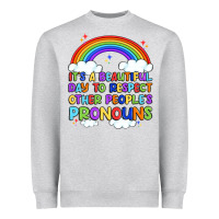 Heather Grey it's a beautiful day to respect other people's pro Heavyweight Sweatshirt - Artiststas