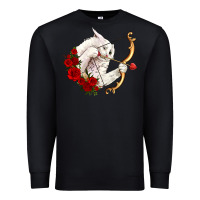 Black cupid cat Premium Sweatshirt - OliviaCreatesArt