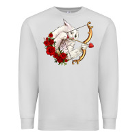 Dove Grey cupid cat Premium Sweatshirt - OliviaCreatesArt