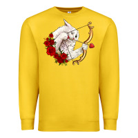 Lemon cupid cat Premium Sweatshirt - OliviaCreatesArt