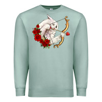 Seafoam cupid cat Premium Sweatshirt - OliviaCreatesArt