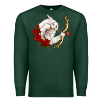 Sports Green cupid cat Premium Sweatshirt - OliviaCreatesArt
