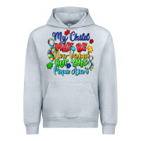 Heather Grey my child may be non verbal but this papa ain't Urban Hoodie - LillyAllenDesigns