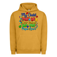 Pigment Peanut Butter my child may be non verbal but this papa ain't Urban Hoodie - LillyAllenDesigns