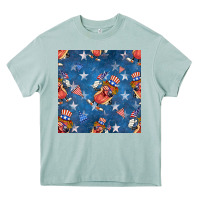 Arona 4th of july hotdog seamless pattern Heavy Core Tee - BundleAndBundleShop