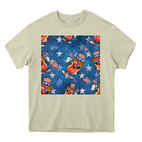 Mossy 4th of july hotdog seamless pattern Heavy Core Tee - BundleAndBundleShop