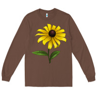 Chestnut Black Eyed Susan Flower Long Sleeve Tee - LillyAllenDesigns