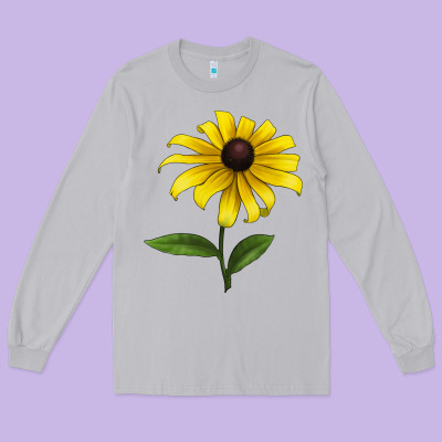 Black Eyed Susan Flower Long Sleeve Tee Designed By Lillyallendesigns